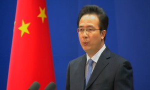 Chinese Foreign Ministry spokesman Hong Lei expresses China's  "strong dissatisfaction" over comments made by the Philippines and the United States on its claims in the disputed South China Sea.  He made the announcement in a press conference in Beijing Friday (February 7) . Photo grabbed from Reuters video