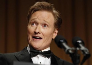  Comedian Conan O'Brien speaks at the White House Correspondents Association Dinner in Washington April 27, 2013. Credit: Reuters/Kevin Lamarque 