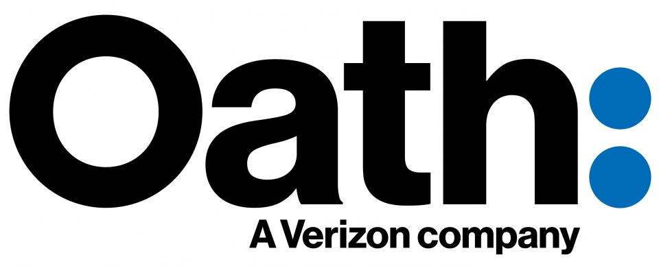 This handout image obtained April 4, 2017 courtesy of AOL, shows the logo for Oath. AOL and Yahoo will be combined into a unit called "Oath" after telecom titan Verizon buys the pioneering internet firm, according to a tweet on April 3, 2017 by the AOL chief. Confirmation of a new name for what the world has long known as Yahoo was tweeted from a verified @timarmstrongaol account after reports of the new name leaked in US media reports."Billion+ Consumers, 20+ Brands, Unstoppable Team. #TakeTheOath. Summer 2017," the Twitter post read. / AFP PHOTO / AOL / Handout / RESTRICTED TO EDITORIAL USE - MANDATORY CREDIT AFP PHOTO /AOL - NO MARKETING - NO ADVERTISING CAMPAIGNS - DISTRIBUTED AS A SERVICE TO CLIENTS