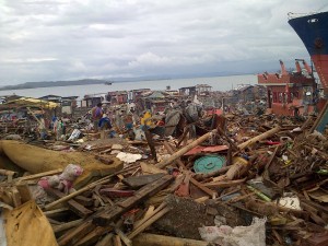 Part of the coastline of Tacloban City which was once a thriving community flattened by super typhoon Yolanda.    File photo Eagle News Service