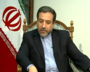 Iran's deputy foreign minister and top negotiator Abbas Araghchi.  Courtesy Reuters/CCTV. Photo grabbed from Reuters/CCTV video