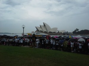 The site of the INC walkathon in Sydney