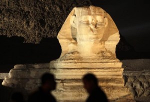 General view of the pyramids during the opening of the Copa Coca-Cola Cup in Egypt at the Giza Pyramids plateau February 16, 2014. CREDIT: REUTERS/MOHAMED ABD EL GHANY