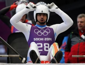 India's Shiva Keshavan prepares for the start during the men's luge training at the Sanki sliding center in Rosa Khutor, a venue for the Sochi 2014 Winter Olympics near Sochi February 5, 2014. CREDIT: REUTERS/FABRIZIO BENSCH