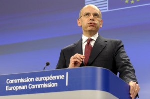 Italy's Prime Minister Enrico Letta holds a news conference at the EU Commission headquarters in Brussels January 29, 2014. Credit: Reuters/Laurent Dubrule 