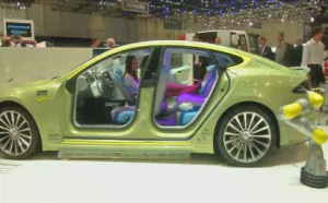 Swiss concept car firm Rinspeed is showing off its latest prototype vehicle at the Geneva Motor Show, a driverless car it says represents the future of transportation. (Courtesy Reuters. Photo grabbed from Reuters video)