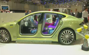 Swiss concept car firm Rinspeed is showing off its latest prototype vehicle at the Geneva Motor Show, a driverless car it says represents the future of transportation.  (Courtesy Reuters. Photo grabbed from Reuters video)