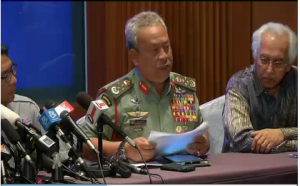 Radar tracking a missing Malaysia Airlines flight indicated that it may have turned back from its scheduled route to Beijing before disappearing, Malaysian military officials say. (Photo grabbed from Reuters video)