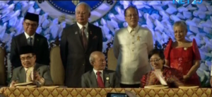 File photo of the  signing of the Comprehensive Agreement on the Bangsamoro, which served as the peace deal of the Philippine government with the Moro Islamic Liberation Front. (Eagle News Service)