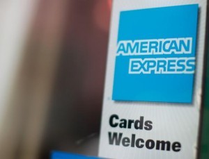  An American Express sign is seen on a restaurant door in New York in this file photo taken July 22, 2010. Credit: Reuters/Brendan McDermid/Files