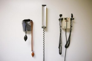  Devices used to take blood pressure, temperature, and examine eyes and ears rest on a wall inside of a doctor's office in New York March 22, 2010. Credit: Reuters/Lucas Jackson