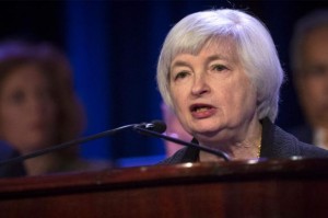 U.S. Federal Reserve chair Yellen speaks to the Economic Club of New York in New York