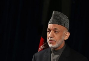 Afghanistan's incumbent President Hamid Karzai speaks during a cultural event in Kabul May 15, 2014. REUTERS/Omar Sobhani
