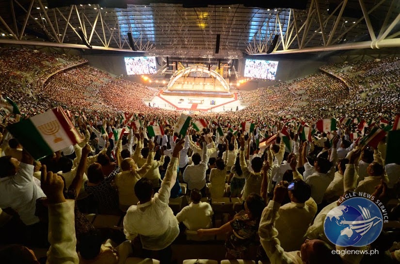 An intense crowd shot from the visitors inside of the Philippine Arena