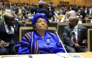 Liberian President Ellen Johnson-Sirleaf attends the opening ceremony of the 22nd Ordinary Session of the African Union summit in Ethiopia's capital Addis Ababa, January 30, 201 REUTERS/Tiksa Negeri