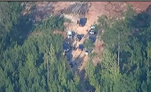 An aerial shot of the site in Alabama where the bodies of five children, aged two to eight, were found by policemen. Their father confessed to killing them and led police to the scene, authorities said. (Photo grabbed from Reuters video/Courtesy Reuters)