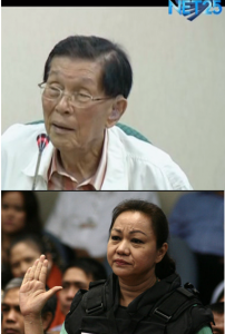 File photos of Senate Minority Floor Leader Juan Ponce Enrile and businesswoman Janet Lim Napoles.  Both have entered a plea of "not guilty" to the graft charges in connection to the pork barrel scam on Friday. Sept 5.