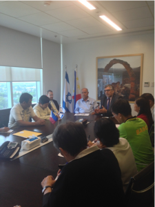 Israel Embassy’s Deputy Chief of Mission, Mr. Adam Levene, Mr. Omar Zeidan and Israeli Ambassador Designate H.E. Effie Ben Matityau. The Israel Embassy in Manila hosted a roundtable discussion on Monday, Sept. 15, 2014, with Deputy Director for Extension Services of Israel’s Ministry of Agriculture, Mr. Omar Zeidan on transfering agricultural technology to the Philippines. (Photo courtesy Israel Embassy)