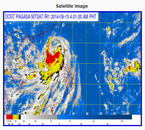 Satellite image courtesy of PAGASA