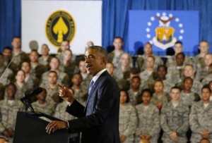 U.S. President Barack Obama speaks after a military briefing at U.S. Central Command at MacDill Air Force Base in Tampa, Florida, September 17, 2014. Credit: Reuters/Larry Downing