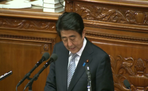 File photo of Japan's Prime Minister Shinzo Abe.   (Photo grabbed from TV Tokyo/Reuters video/ Courtesy TV Tokyo/Reuters)