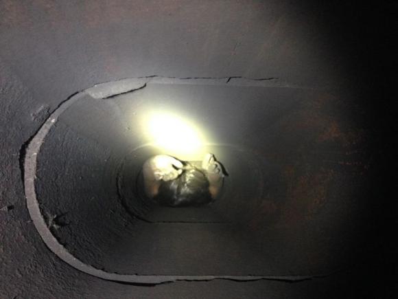 Genoveva Nunez-Figueroa is shown stuck in a chimney in this handout photo from the Ventura County Sheriff's Department and released to Reuters October 20, 2014. CREDIT: REUTERS/VENTURA COUNTY SHERIFF DEPARTMENT/HANDOUT VIA REUTERS