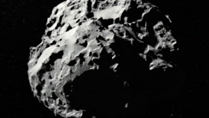 A photo of the comet taken by the European Space Agency's probe Philae which landed on Nov. 12 on the said comet. (Photo grabbed from Reuters video of comet from ESA)