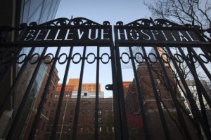 A view of Bellevue Hospital in the Manhattan borough of New York