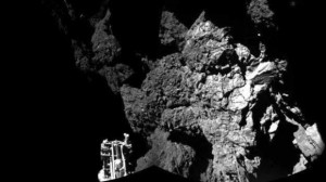 A probe named Philae is seen after it landed safely on a comet, known as 67P/Churyumov-Gerasimenko, in this CIVA handout image released November 13, 2014. REUTERS/ESA/Rosetta/Philae/CIVA/Handout via Reuters