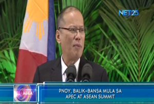 pnoy back from asean summit