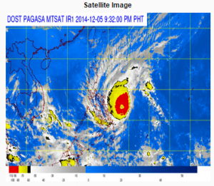 Satellite image of Typhoon Ruby. (Courtesy PAGASA-DOST)