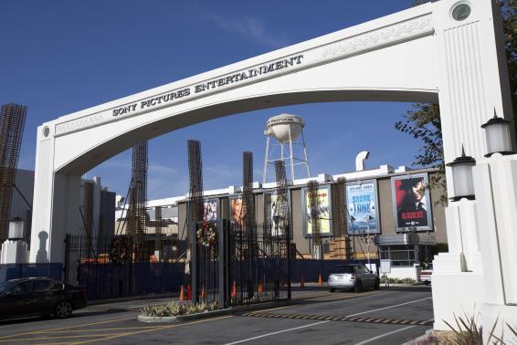 An entrance gate to Sony Pictures Studios is pictured in Culver City, California December 19, 2014. CREDIT: REUTERS/MARIO ANZUONI