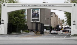 File photo of an entrance gate to Sony Pictures Entertainment at the Sony Pictures lot is pictured in Culver City