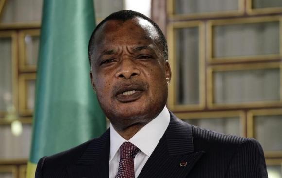 Congo's President Denis Sassou Nguesso speaks during a news conference after his meeting with Tunisia's President Beji Caid Essebsi at Carthage Palace in Tunis January 22, 2015. CREDIT: REUTERS/ANIS MILI