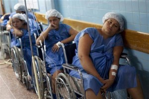 File photo courtesy Reuters. Pregnant women wait for their turn to undergo a Cesarean section (c-section) procedure at the Santa Ana public maternity hospital in Caracas October 19, 2011. REUTERS/Carlos Garcia Rawlins