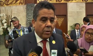 Libyan Foreign Minister Muhammad Dayri says he is "appalled" by the barbaric killing of Christians by Islamic State, and urges the international community to help Libya further. (Photo grabbed from Reuters video/ Courtesy Reuters)