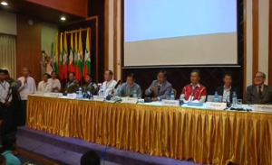 In a move aimed at ending more than 65 years of armed conflict, Myanmar's government and ethnic rebel groups signed a draft ceasefire agreement on March 31.  ASEAN and other international bodies have praised Myanmar for coming up with this ceasefire deal.  (Photo grabbed from Reuters video/ Courtesy Reuters)