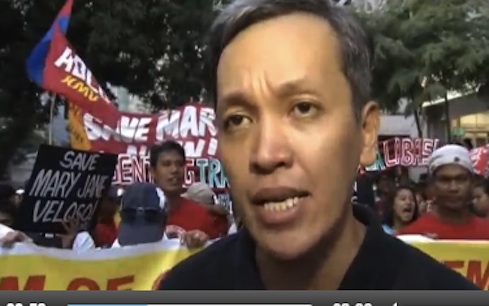 NEW PATRIOTIC ALLIANCE SPOKESPERSON, RENATO REYES URGE INDONESIA TO STOP EXECUTIONS (Reuters)