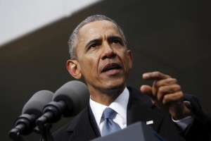  U.S. President Barack Obama delivers remarks at the dedication ceremony for the Edward M. Kennedy Institute for the United States Senate, in Boston March 30, 2015. Reuters/Jonathan Ernst