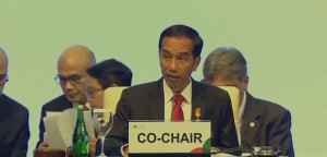 Indonesian President Joko Widodo spoke of the need for stronger cooperation between Asia and Africa on economy and trade during the Asia-Africa Summit in Jakarta, Indonesia. (Photo grabbed from Reuters video/Courtesy Reuters)