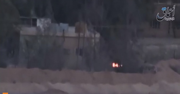 Video posted on social media purports to show Islamic State fighters inside the al-Hail gas field, north east of the strategic Palmyra city which they have seized after clashes with regime forces. (Reuters)