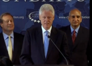 File photo of former US President Bill Clinton grabbed from Reuters video (Courtesy Reuters)