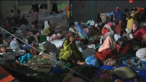 Local officials in Indonesia's east Aceh say that showering facilities are lacking in shelters provided for migrants. (Photo grabbed from Reuters video/Courtesy Reuters)