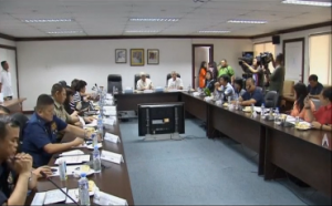 Philippine officials prepare for an approaching typhoon threatening its northeastern coast. (Photo grabbed from Reuters video)
