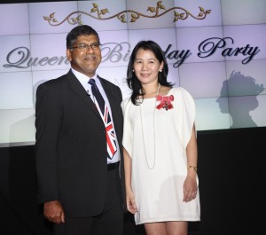 British Ambassador Asif Ahmad with Victoria Buenaventura, MBE.
