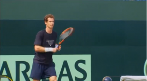 Andy Murray says he is ready to play for Britain in their Davis Cup quarter-final against France after the disappointment of losing to Roger Federer at Wimbledon while Richard Gasquet says he is looking forward to playing on grass again after reaching the semi-finals at the All England Lawn Tennis Club last week. (A photo captured from Reuters video)