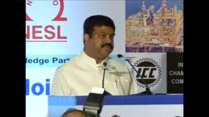 India's Minister for Petroleum and Natural Gas, Dharmendra Pradhan, says the country will benefit from the fall in oil prices following Iran nuclear deal. (A photo grabbed from Reuters video)