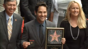 Paul Rudd receives the 2,554th star on the Hollywood Walk of Fame ahead of "Ant-Man" release. (Photo courtesy of Disney Motion Pictures)