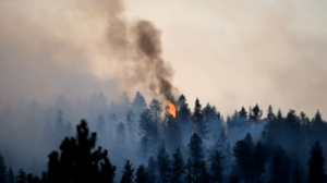 Wildfires sweep western Canada, with the Canadian military called in to Saskatchewan where fires have forced over 13,000 people to evacuate. (A photo grabbed from Reuters video)