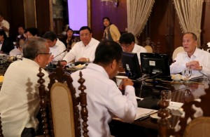 President Benigno S. Aquino III presides over the National Economic and Development Authority Board Meeting at the Aguinaldo State Dining Room of the Malacañan Palace on Wednesday (July 15). (Photo by Benhur Arcayan / Malacañang Photo Bureau)